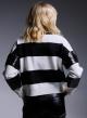 Knitted blouse with wide stripes and sequins - 2