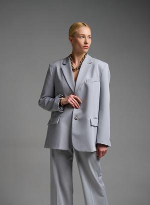 Γκρι Σακάκι που κουμπώνει με δύο τρόπους Vicolo - 56745