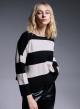 Knitted blouse with wide stripes - 0