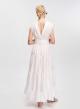 White long sleeveless poplin Dress with belt "FAIDRA" Devotion Twins - 3