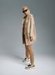 Beige long puffer Jacket with Knitted back and sleeves Monte Cervino - 1