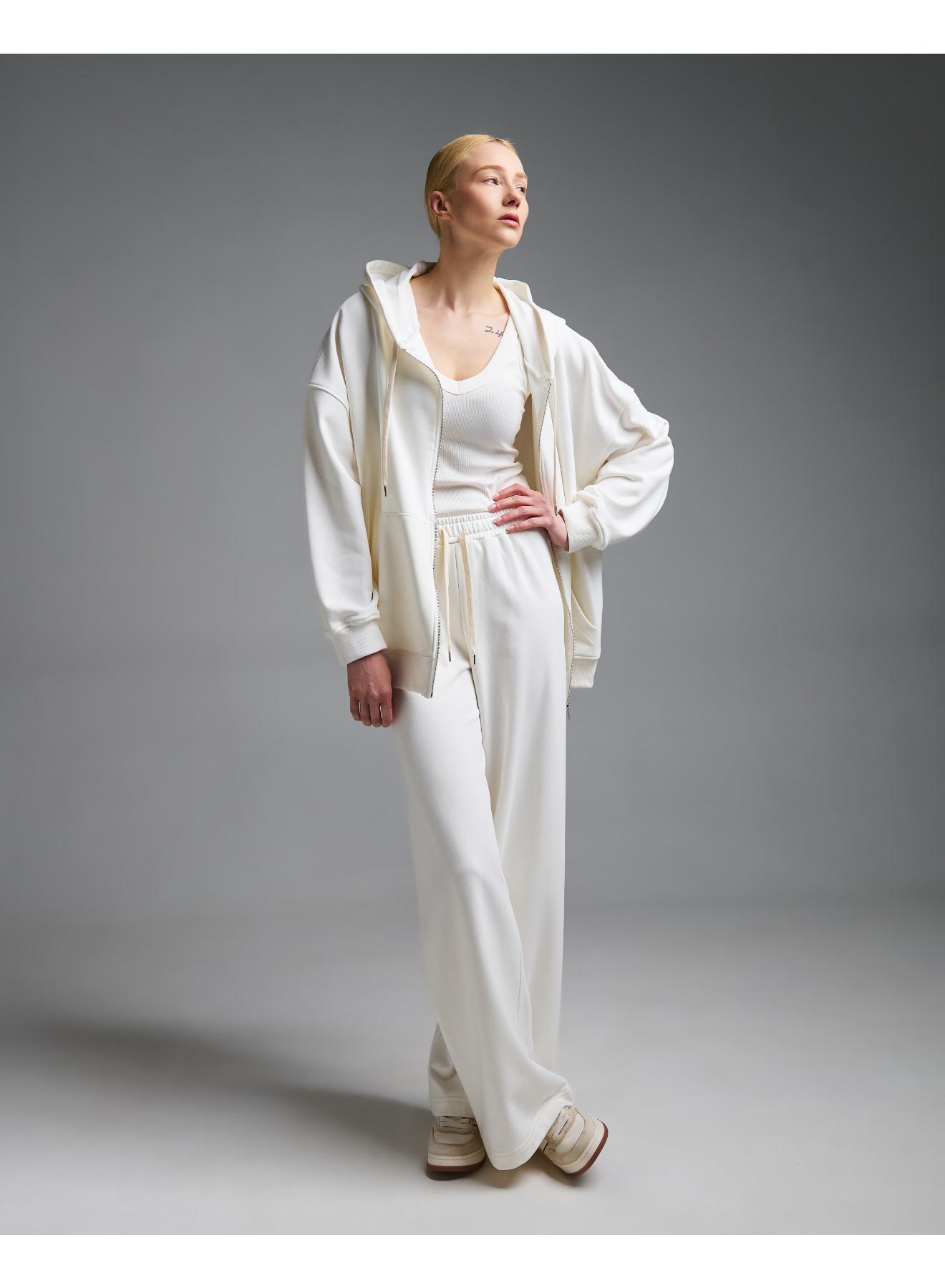 White straight fit Sweatpants Vicolo - 1