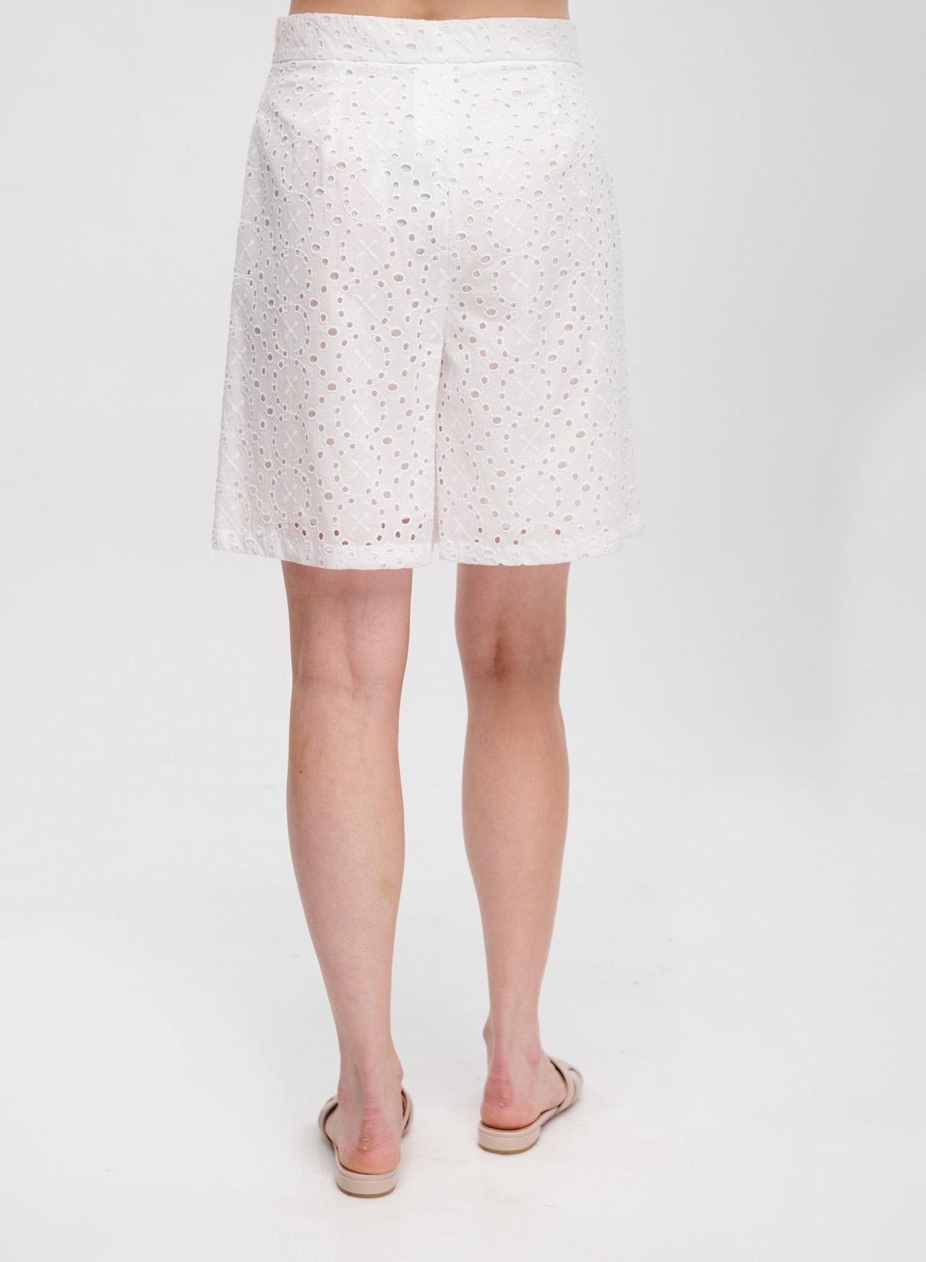 White Broderie Shorts with pockets Emme Marella - 4