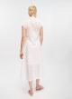 White sleveeless chemisier, Broderie Dress Emme Marella - 4