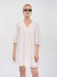 White Broderie dress with V-neck and three quarters sleeves Emme Marella - 1