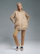 Beige long puffer Jacket with Knitted hood and sleeves Monte Cervino - 2