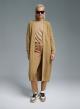 Camel long knitted Cardigan Vicolo - 0