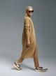 Camel long knitted Cardigan Vicolo - 2