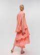 Coral voile midi Dress "KATE" Devotion Twins-6