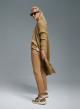 Camel long knitted Cardigan Vicolo - 4