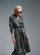 Black patterned Shirt Dress with belt Emme Marella - 2