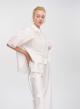 White poplin cropped Pants "TALLIPA" Devotion Twins - 0