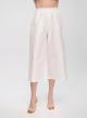 White poplin cropped Pants "TALLIPA" Devotion Twins - 3