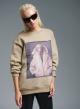 Beige printed Sweatshirt Lara-5