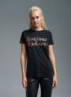 Black cotton T-shirt with print Vicolo - 0