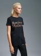 Black cotton T-shirt with print Vicolo - 2