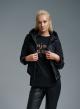 Black water-repellent padded jacket with hood Emme Marella - 4