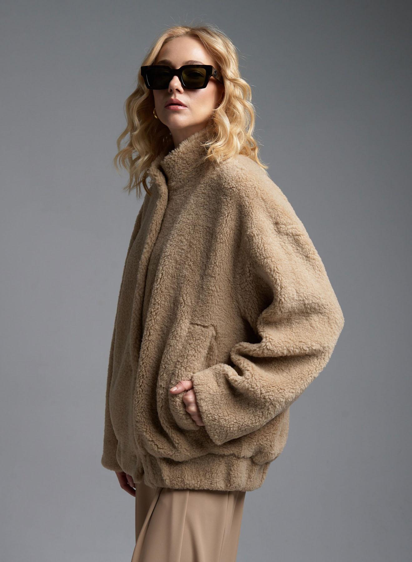 Camel teddy Jacket Vicolo - 5