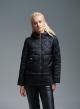 Black water-repellent padded jacket with hood Emme Marella - 0