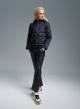 Black water-repellent padded jacket with hood Emme Marella - 1