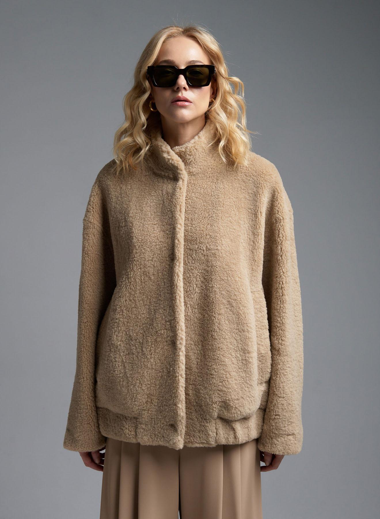 Camel teddy Jacket Vicolo - 1