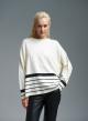 White-Black Sweater with stripes Finery - 0