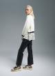 White-Black Sweater with stripes Finery-5