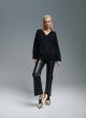 Black Sweater with V neckline Lara - 1