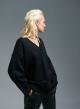 Black Sweater with V neckline Lara-5