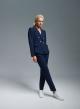 Navy Blue straight fit Trousers Emme Marella - 0