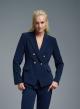 Navy Blue double breasted Jacket with golden buttons Emme Marella - 0