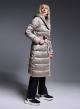 Double-breasted Puffer Jacket with hood and belt - 1