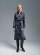 Navy Blue patterned Shirt Dress with belt Emme Marella - 0