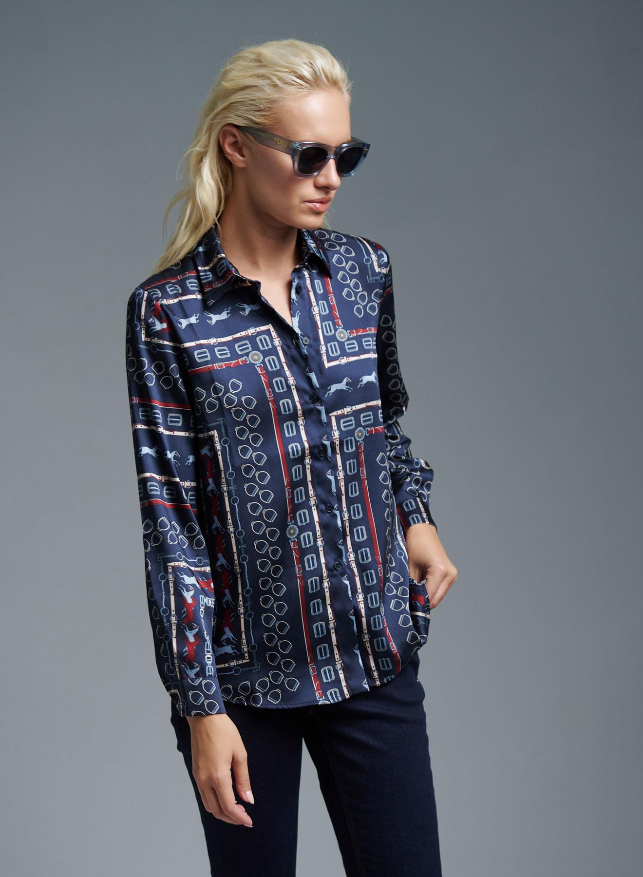 Navy Blue patterned Shirt Emme Marella - 1