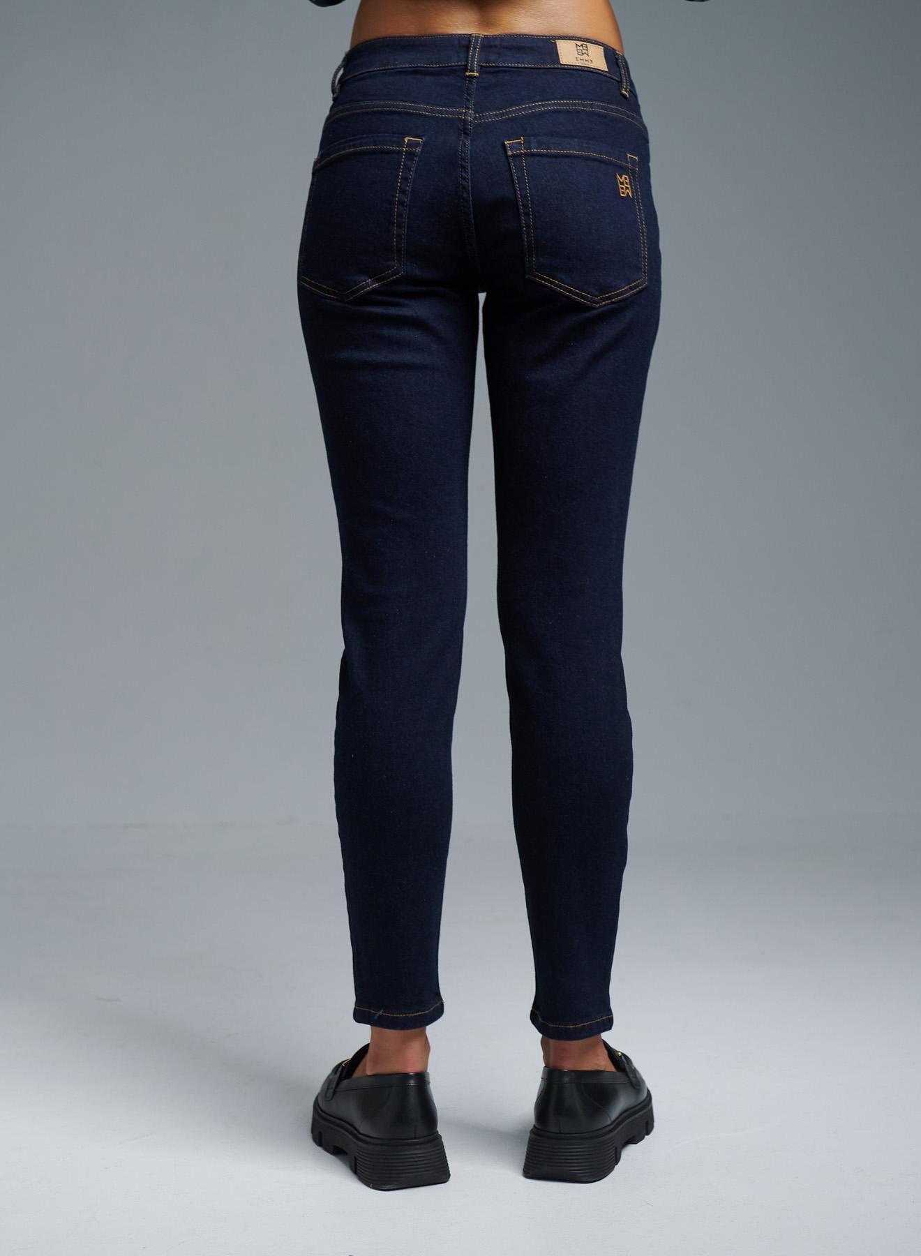 Navy Blue skinny stretch cotton Jeans Emme Marella - 3