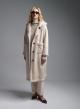 Ecru reversible Coat Mouton-Teddy with hood Emme Marella - 1