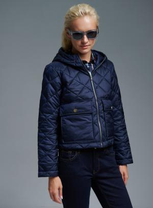 Navy Blue  water-repellent padded jacket with hood Emme Marella - 36060