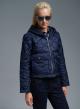 Navy Blue  water-repellent padded jacket with hood Emme Marella - 0