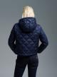 Navy Blue  water-repellent padded jacket with hood Emme Marella - 2