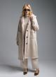 Ecru reversible Coat Mouton-Teddy with hood Emme Marella - 2