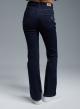 Navy Blue Five-pocket jeans in stretch cotton with a slim flare line Emme Marella - 3