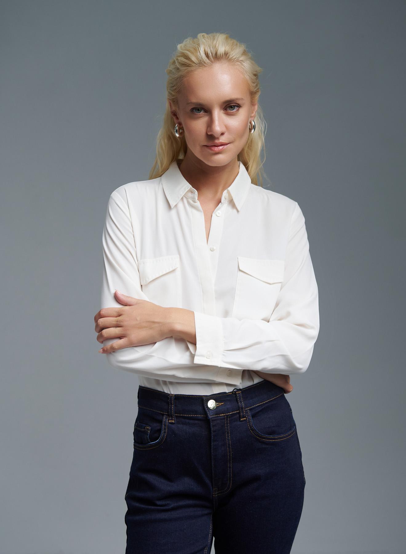 White Shirt with front pockets Emme Marella - 5