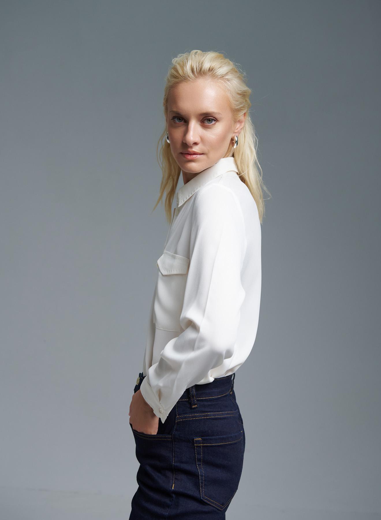 White Shirt with front pockets Emme Marella - 5