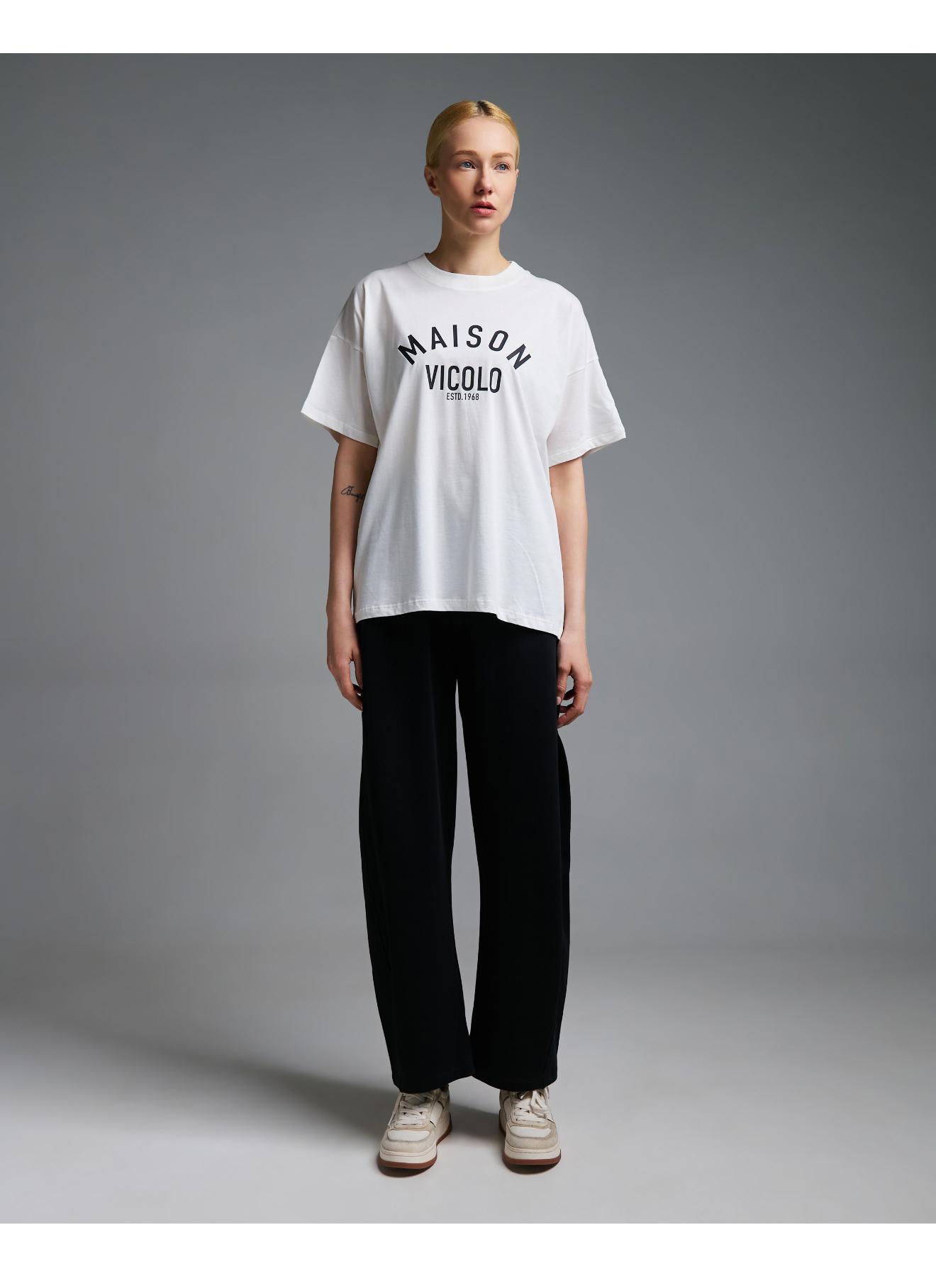 Μαύρο barrel Παντελόνι Φούτερ Vicolo - 5