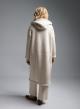 Ecru reversible Coat Mouton-Teddy with hood Emme Marella-6