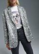 Grey oversized boucle Jacket with sequins Vicolo - 1