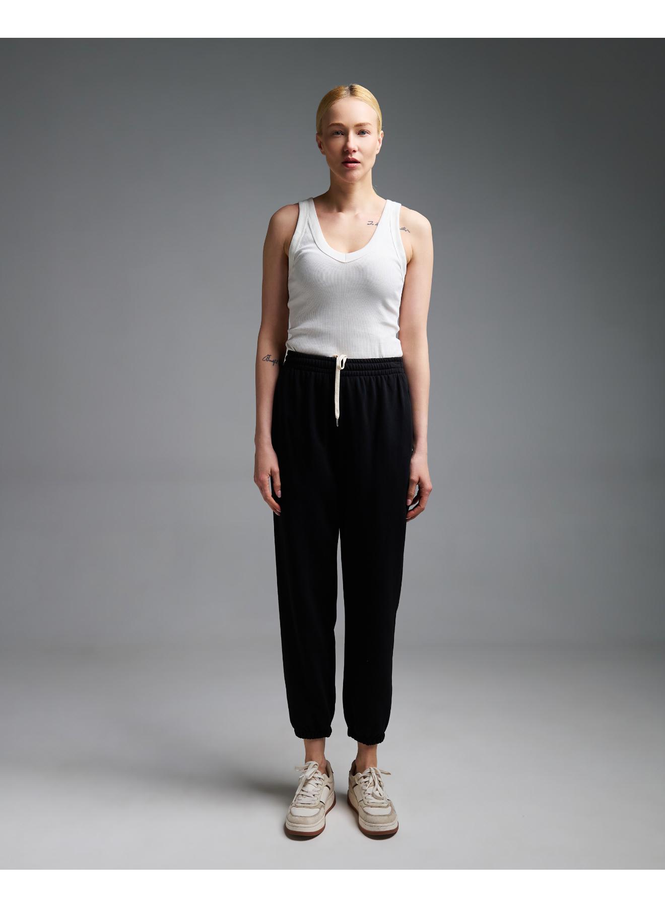 Black Sweatpants with elasticated hem Vicolo - 1