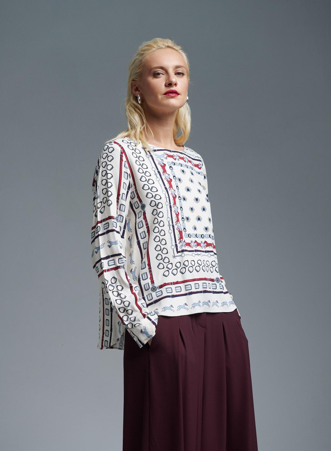 Ecru printed Blouse Emme Marella - 2