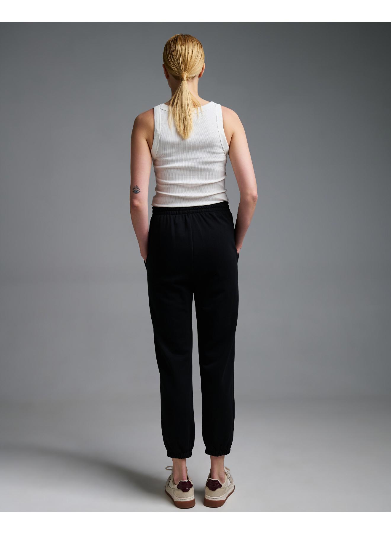 Black Sweatpants with elasticated hem Vicolo - 3