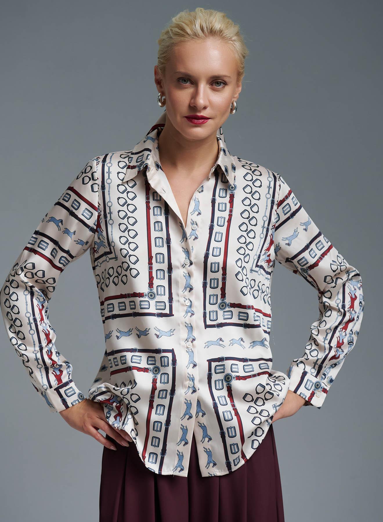 Ecru patterned Shirt Emme Marella - 1